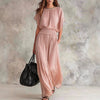Women's Chiffon High-Waist Ruched Maxi Dress by FitiqueFit