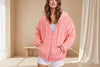 Long Zip-Up Hoodie – Soft Cotton Velvet, Oversized Fit by FitiqueFit