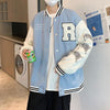 New Elegance Spring Autumn Coat Baseball Bomber Jacket Loose Letter R Men Women Couples Tops Plus Size Jackets Streetwear by Stevvex