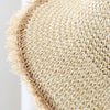 Women's Wide-Brim Fringed Woven Straw Hat | Beach & Vacation Sun Hat by FitiqueFit