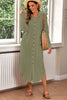 Button Up Long Sleeve Shirt Dress