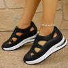 Women's Chunky Sole Closed-Toe Sandals – Soft Sole Velcro Strap by FitiqueFit