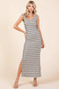 Striped Scoop Neck Sleeveless Maxi Dress For Women – Striped Maxi Dress, Sleeveless Dress, Summer Maxi Dress, Comfortable Knit Dress, Flattering Maxi Dress by Stevvex