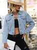 Button Up Denim Jacket with Chest Pockets
