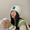 Loose Big-Head Woolen Cap with Letter Design — Oversize Winter Wool Hat by FitiqueFit