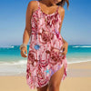 Sea Turtle Print Sleeveless Bohemian Beach Dress | Knee Length by FitiqueFit