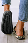 Leopard Cloud Slides Thick Flat Slippers