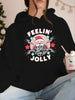 Santa Claus Print Hoodie – Women’s Christmas Pullover by FitiqueFit