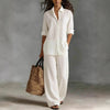 Women's Bohemian Cotton-Blend Top & Pants Set – Resort Lounge Co-ord by FitiqueFit