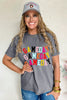 Gray Colorful GAME DAY Graphic Crew T Shirt by Wild and Free Boutique
