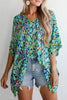 Pink Abstract Print V Neck Half Sleeve Loose Fit Tunic Blouse by Wild and Free Boutique