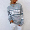 Women’s Snowflake Pullover Sweater — Cozy Winter Knit Top by FitiqueFit