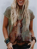 Women's Loose And Casual Fashion Fresh Print T-shirt by My Store
