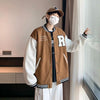New Elegance Spring Autumn Coat Baseball Bomber Jacket Loose Letter R Men Women Couples Tops Plus Size Jackets Streetwear by Stevvex