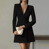 Women’s Deep V-Neck A-Line Dress by FitiqueFit