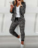 Women’s Plaid Two‑Piece Suit Set by FitiqueFit
