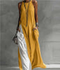Off-Shoulder Color-Block Flared Maxi Dress with Pockets | 5 Colors by FitiqueFit