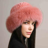 Women’s Mink Hair Winter Hat – Braided Fur Warm Elegant Beanie by FitiqueFit