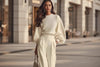 Women’s Round Neck Sweatshirt & Pants Set – Casual Long Sleeve Two-Piece Outfit by FitiqueFit