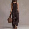 Women’s Loose V-Neck Sleeveless Wide-Leg Jumpsuit by FitiqueFit