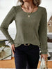 Ribbed Knit Long Sleeve T-Shirt by Simply Love