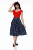 Doris Skirt in Heartbreaker - Small only by Retrolicious
