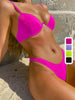 Bikini Push Up Underwire 2 Piece High Cut Swimsuit for Women – Vibrant Solid Color Off the Shoulder Bikini Set – Sexy Stretchy Swimwear for Beach Pool and Summer Vacation by Stevvex