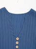 Decorative Dusty Blue Button Notched Sleeveless Dress Elegant & Feminine Style Long Dress For Women by Stevvex