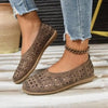 Women's Chunky Heel Wedge Pumps – Wide Size Full-Grain Leather by FitiqueFit