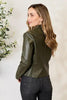 Women Classic Neck Zip-Up Jacket For Everyday Wear Elegant Girls Jacket by Stevvex