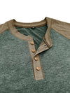 Men's Raglan Henley Color Block T-Shirt
