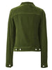 Casual Button-Up Long Sleeve Jacket with Chest Pockets and Relaxed Fit by Stevvex