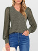 Lace Sleeve V-Neck T-Shirt by Simply Love
