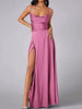 Lace Up Back Split Maxi Dress by Wild and Free Boutique