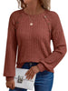 Ribbed Knit T-Shirt with Lace Shoulder Detail by Simply Love