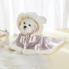 Pet Clothes Warm Thickened Flannel Hooded Shawl Pajamas by My Store