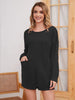 Long-Sleeved Solid Color Jumpsuit Shorts — Chic One-Piece for Women by FitiqueFit