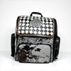 Aces Checker Tooled & Cowhide Backpack by Neon Spur