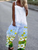 Women's Butterfly Print Overalls – Sleeveless Loose Fit Suspender Pants by FitiqueFit