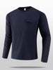 Men's Plus Size Long Sleeve T-Shirt with Pocket by Simply Love