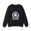 United by Baseball Crewneck Sweatshirt | Patriotic Baseball Graphic, Vintage Red White Blue by Tristan’s Treehouse