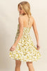 New Summer Floral Print Halter Neck Tiered Mini Dress For Women – Elegant Halter Neckline Dress with Crisscross Detailing and Playful Tiered Skirt by Stevvex