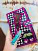 Pink Electric Rodeo Checkers Long Wallet by Neon Spur