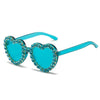 Peach Heart Rhinestone Sunglasses – Y2K INS Style by FitiqueFit