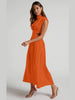 Modern Cutout Mock Neck Sleeveless Ruched Dress Elegant Dress For Women by Stevvex