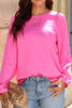 Round Neck Long Sleeve Blouse