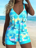 Women’s Fashionable Printed Strap Swimsuit Set by FitiqueFit