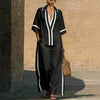Women’s Color Block Shirt and Wide-Leg Pants Set by FitiqueFit