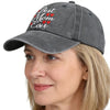 Best Mom Ever Adjustable Embroidered Wash Cotton Cap by FitiqueFit