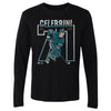 Macklin Celebrini San Jose Number Outline WHT by 500 LEVEL